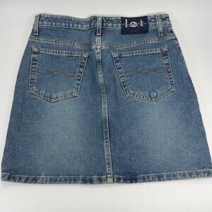 NWOT Vintage 90s l.e.i Jean Denim Short Skirt Casual Streetwear Size 7